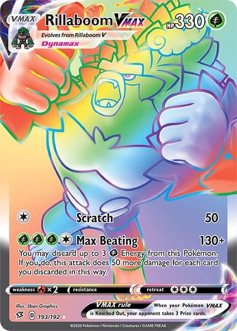 Rillaboom VMAX Secret 193/192 (SWSH02: Rebel Clash)  - Holofoil | Good Games Adelaide SA