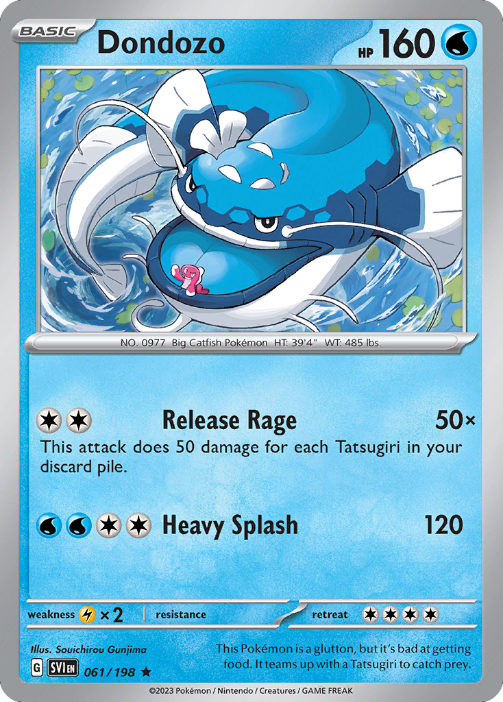 Dondozo (061/198) (Line Holo) [Scarlet & Violet: Base Set] | Good Games Adelaide SA