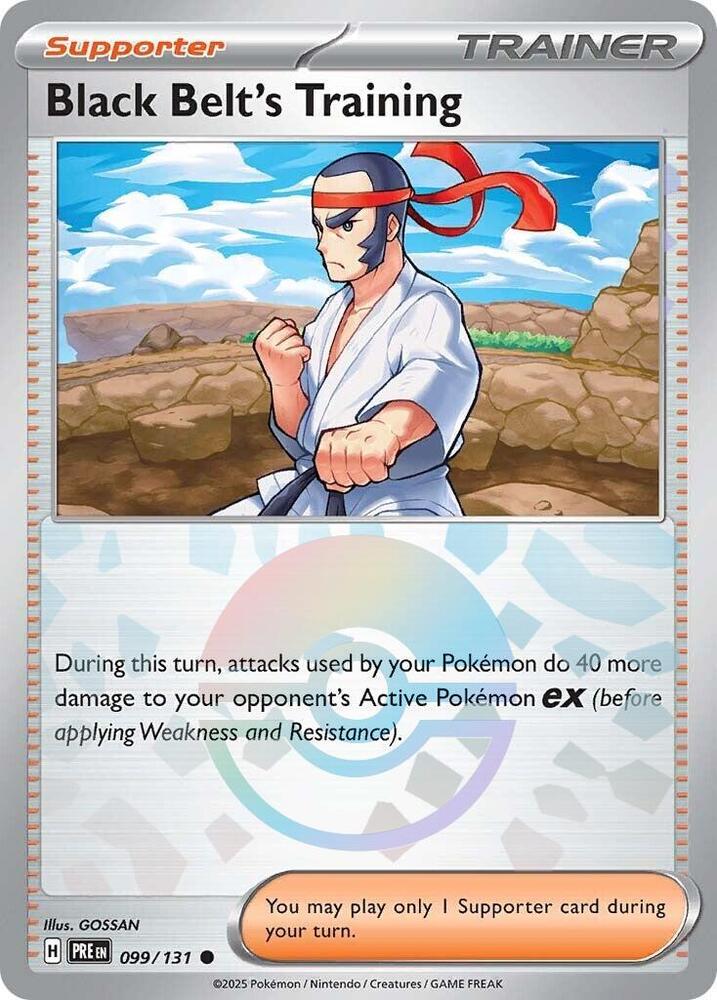 Black Belt's Training 099/131 (SV: Prismatic Evolutions)  - Poke Ball Holofoil | Good Games Adelaide SA