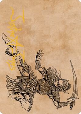 Laezel Vlaakiths Champion Art Card Gold Stamped Signature 45 (Art Series: Commander Legends: Battle for Baldur's Gate)  | Good Games Adelaide SA