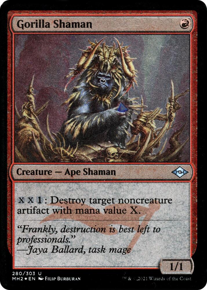 Gorilla Shaman Foil Etched 280 (Modern Horizons 2)  - Foil | Good Games Adelaide SA