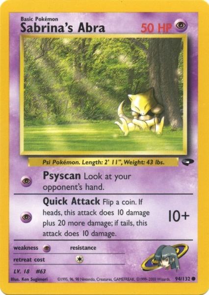 Sabrina's Abra (94/132) [Gym Challenge Unlimited] | Good Games Adelaide SA