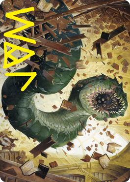 Bookwurm Art Card (Gold-Stamped Signature) [Strixhaven: School of Mages Art Series] | Good Games Adelaide SA