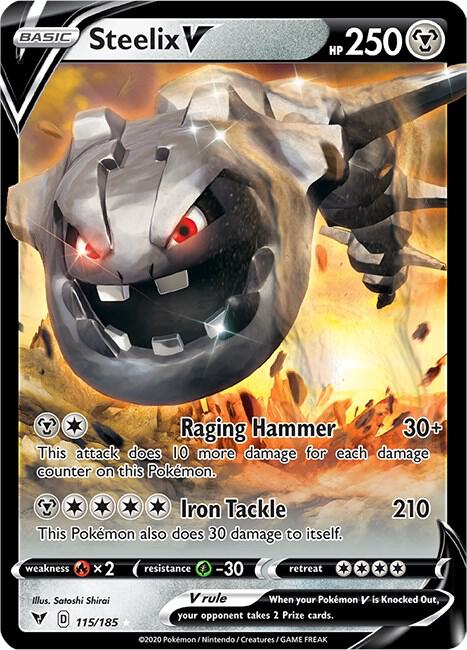 Steelix V 115/185 (SWSH04: Vivid Voltage)  - Holofoil | Good Games Adelaide SA