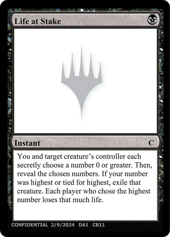 Life at Stake  (Un-Known Event Playtest Cards)  | Good Games Adelaide SA