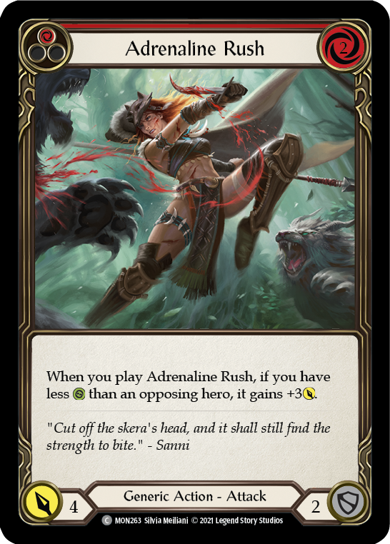Adrenaline Rush (Red) [MON263-RF] 1st Edition Rainbow Foil | Good Games Adelaide SA