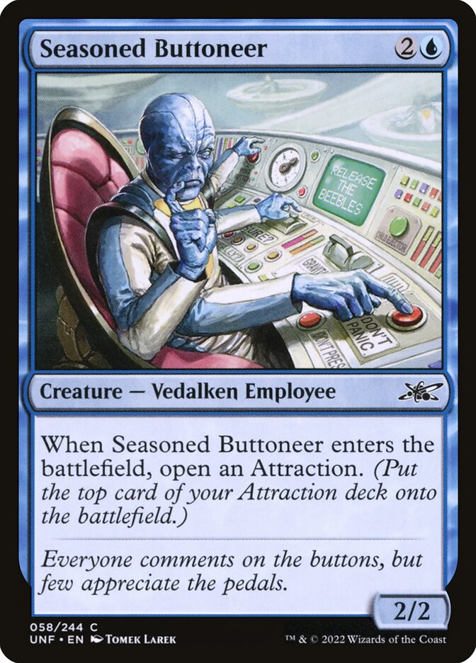Seasoned Buttoneer 58 (Unfinity)  - Foil | Good Games Adelaide SA