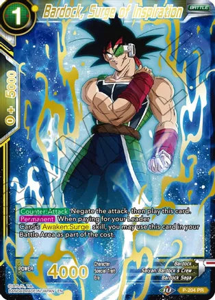 Bardock, Surge of Inspiration (Gold Stamped) [P-204] | Good Games Adelaide SA