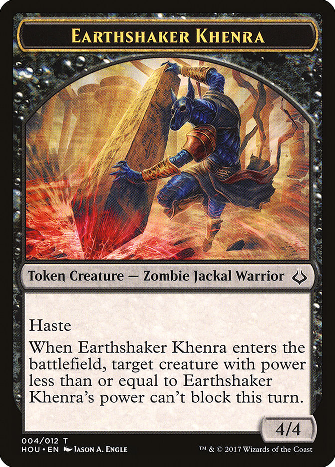 Earthshaker Khenra Token [Hour of Devastation Tokens] | Good Games Adelaide SA