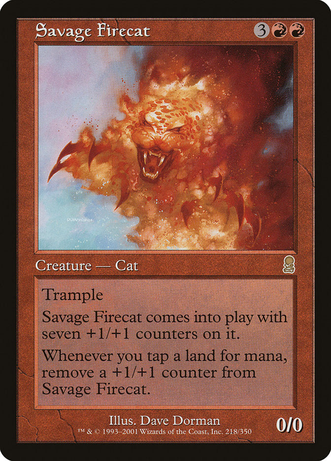 Savage Firecat 218 (Odyssey)  - Foil | Good Games Adelaide SA