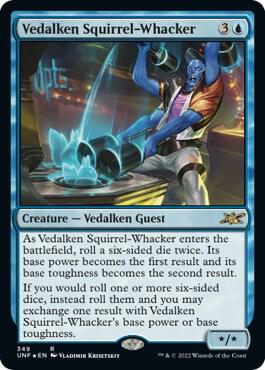 Vedalken Squirrel Whacker Galaxy Foil 349 (Unfinity)  - Foil | Good Games Adelaide SA