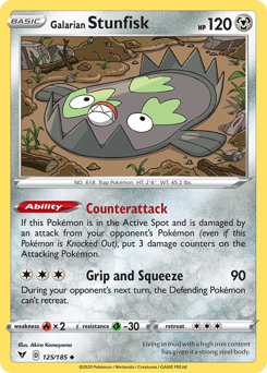 Galarian Stunfisk (125/185) [Sword & Shield: Vivid Voltage] | Good Games Adelaide SA