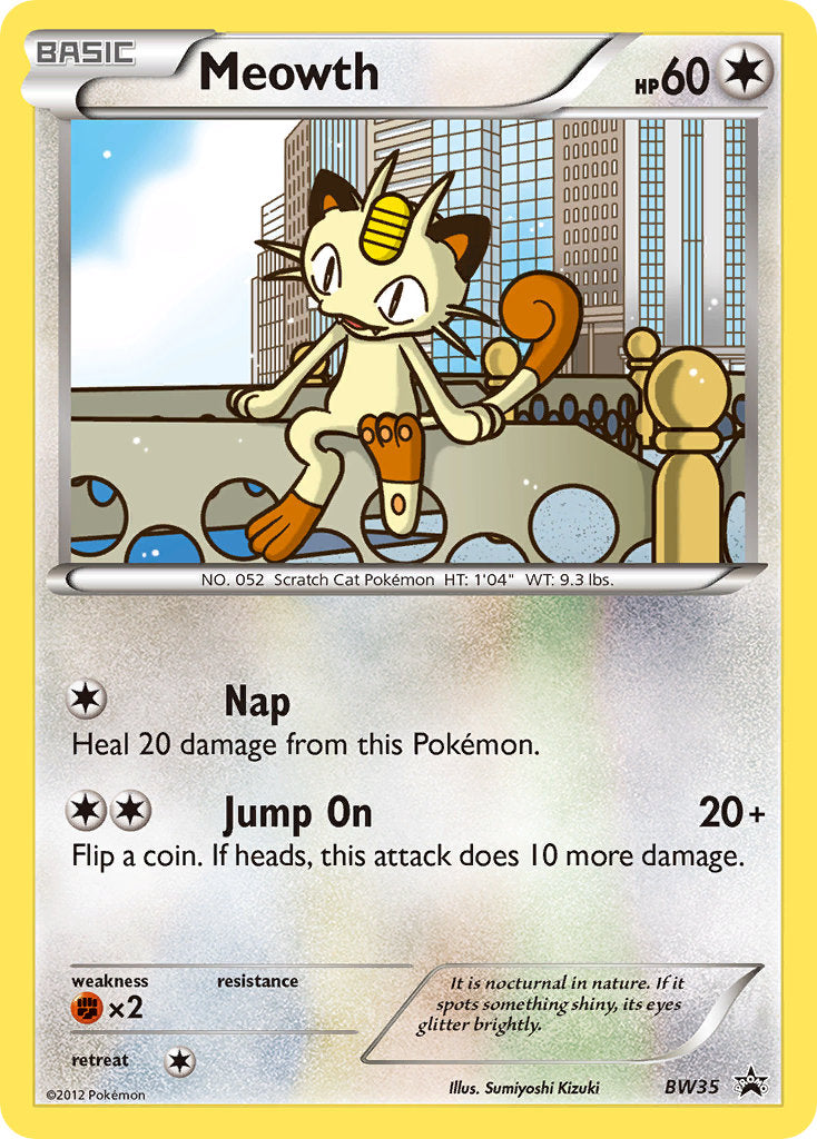 Meowth (BW35) (Cosmos Holo) [Black & White: Black Star Promos] | Good Games Adelaide SA