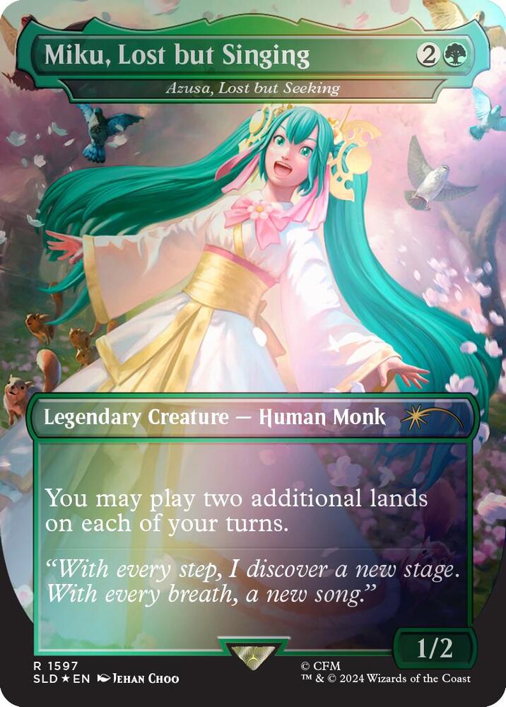 Miku Lost but Singing Azusa Lost but Seeking Rainbow Foil 1597 (Secret Lair Drop Series)  - Foil | Good Games Adelaide SA