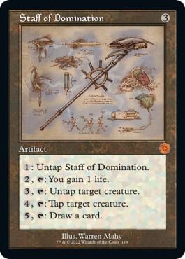 Staff of Domination Schematic 119 (The Brothers' War: Retro Frame Artifacts)  - Foil | Good Games Adelaide SA