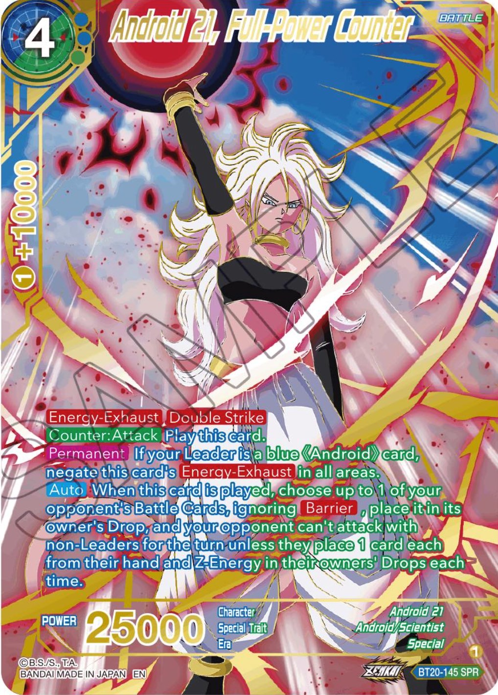 Android 21, Full-Power Counter (SPR) (BT20-145) [Power Absorbed] | Good Games Adelaide SA