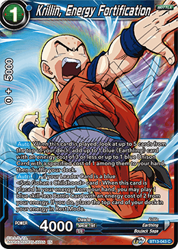 Krillin, Energy Fortification (Common) [BT13-043] | Good Games Adelaide SA