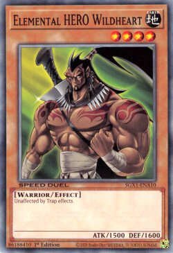 Elemental HERO Wildheart [SGX1-ENA10] Common | Good Games Adelaide SA