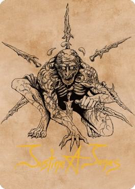 Bhaal Lord of Murder Art Card Gold Stamped Signature 63 (Art Series: Commander Legends: Battle for Baldur's Gate)  | Good Games Adelaide SA