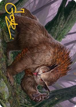 Owlbear Art Card Gold Stamped Signature 15 (Art Series: Adventures in the Forgotten Realms)  | Good Games Adelaide SA