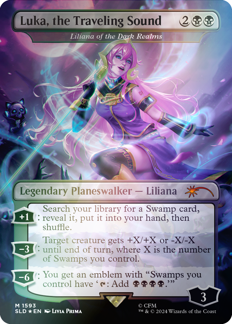 Luka, the Traveling Sound - Liliana of the Dark Realms (Rainbow Foil) [Secret Lair Drop Series] | Good Games Adelaide SA