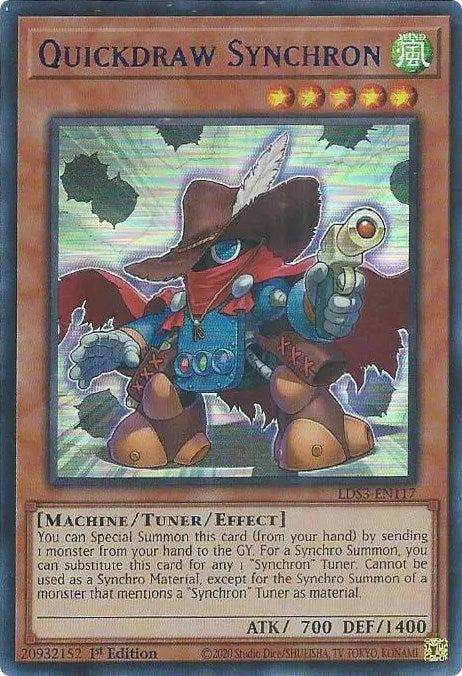 Quickdraw Synchron (Blue) [LDS3-EN117] Ultra Rare | Good Games Adelaide SA
