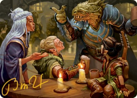 You Meet in a Tavern Art Card (Gold-Stamped Signature) [Dungeons & Dragons: Adventures in the Forgotten Realms Art Series] | Good Games Adelaide SA