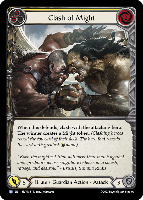 Clash of Might (Yellow) [HVY138] (Heavy Hitters) | Good Games Adelaide SA