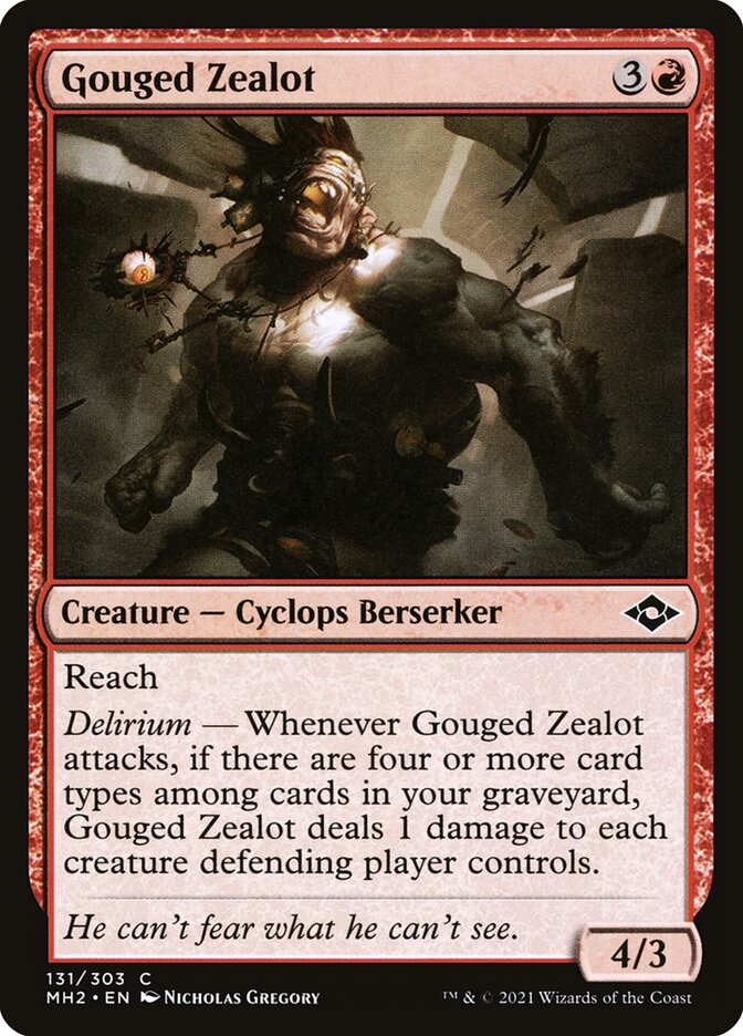 Gouged Zealot 131 (Modern Horizons 2)  | Good Games Adelaide SA