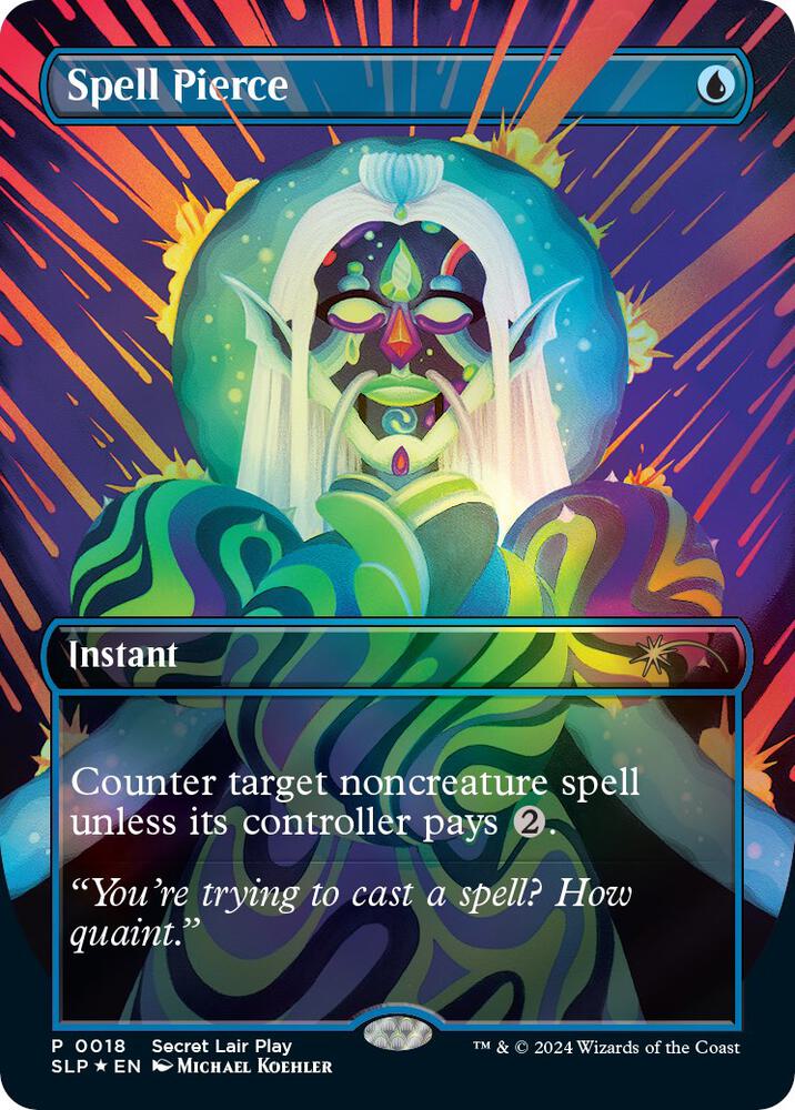 Spell Pierce 18 (Secret Lair Showdown)  - Borderless Foil | Good Games Adelaide SA