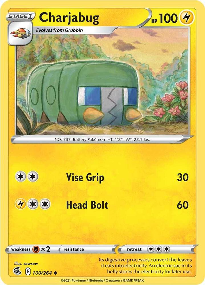 Charjabug 100/264 (SWSH08: Fusion Strike)  | Good Games Adelaide SA