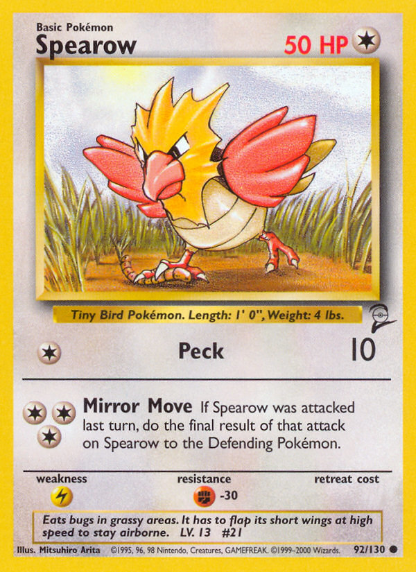 Spearow (92/130) [Base Set 2] | Good Games Adelaide SA