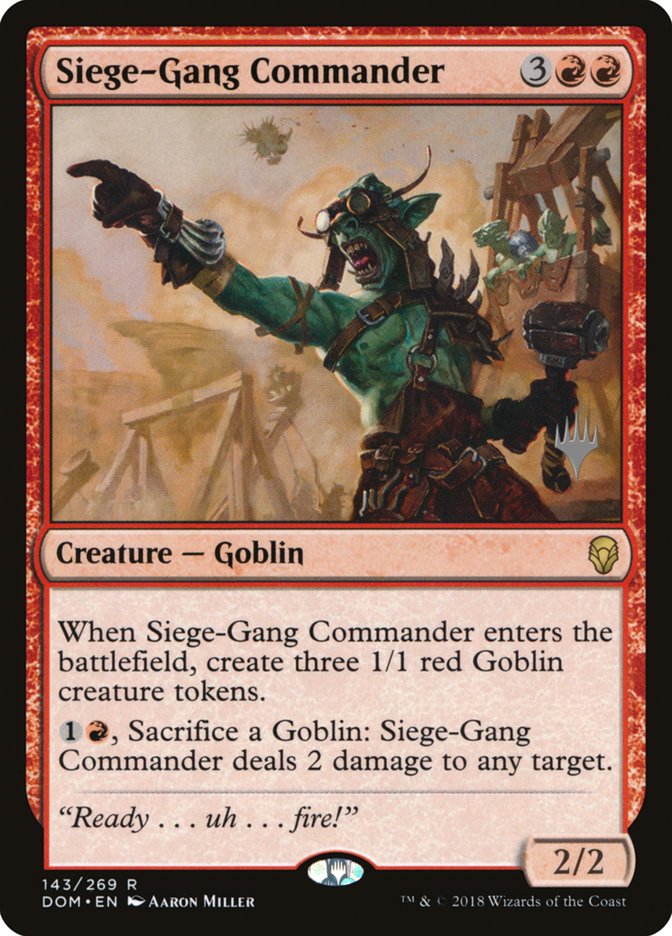 Siege-Gang Commander [Dominaria Promos] | Good Games Adelaide SA