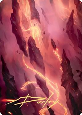 Mountain Art Card 16 81 Gold Stamped Signature 16 (Art Series: Zendikar Rising)  | Good Games Adelaide SA