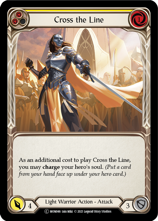 Cross the Line (Yellow) [U-MON046] Unlimited Normal | Good Games Adelaide SA