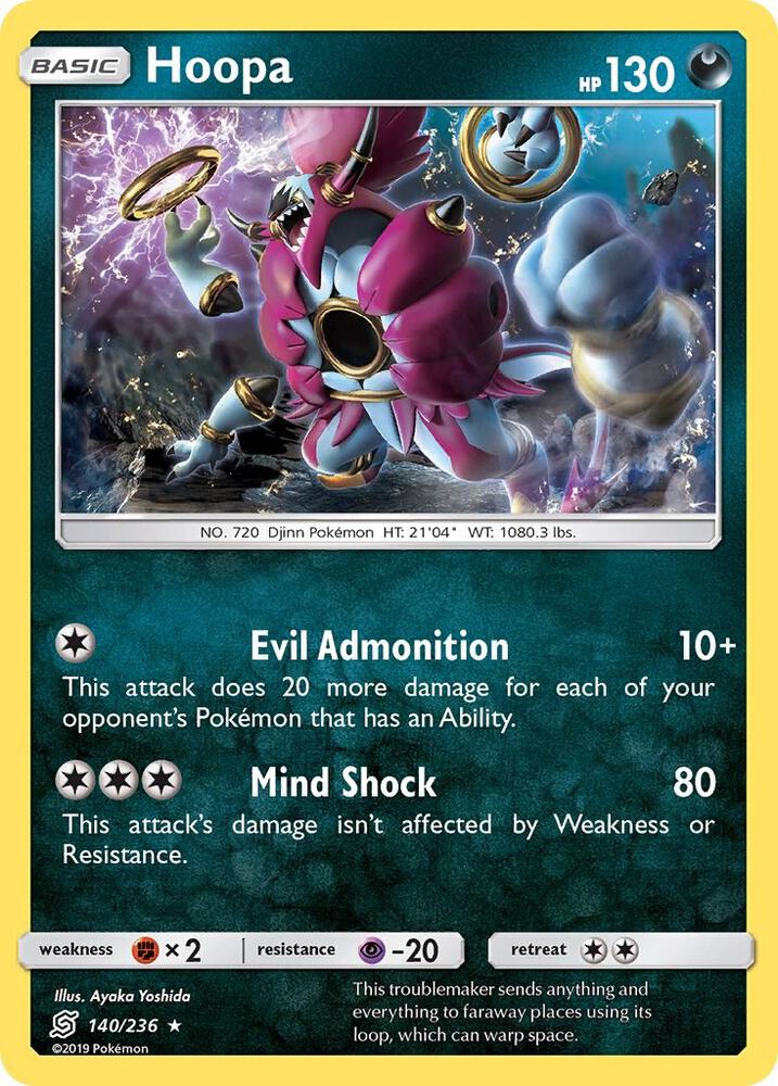 Hoopa 140/236 (SM - Unified Minds)  - Holofoil | Good Games Adelaide SA