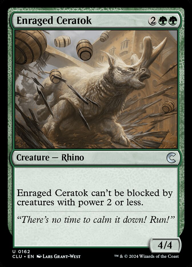 Enraged Ceratok 162 (Ravnica: Clue Edition)  | Good Games Adelaide SA