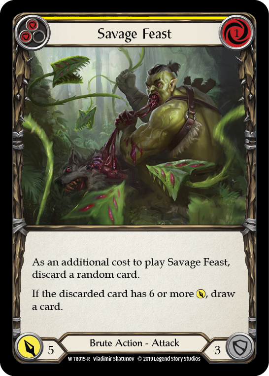 Savage Feast (Yellow) [WTR015-R] Alpha Print Normal | Good Games Adelaide SA