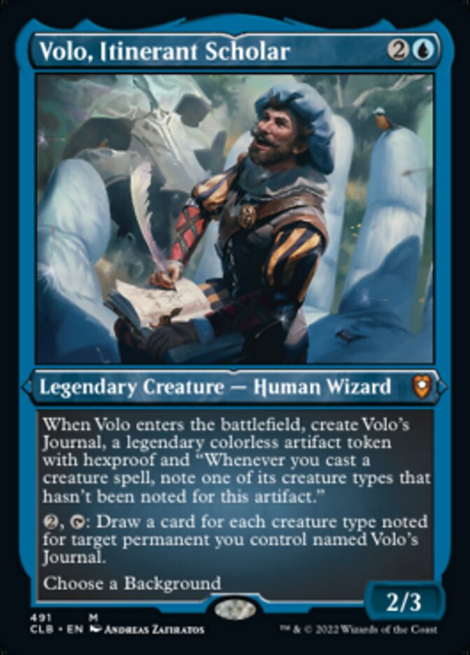 Volo, Itinerant Scholar (Foil Etched) [Commander Legends: Battle for Baldur's Gate] | Good Games Adelaide SA