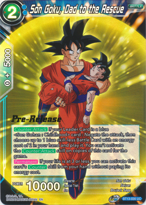 Son Goku, Dad to the Rescue (BT13-035) [Supreme Rivalry Prerelease Promos] | Good Games Adelaide SA