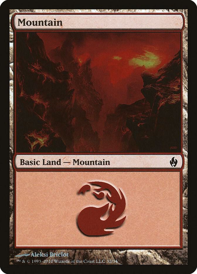 Mountain 32 (Premium Deck Series: Fire and Lightning)  - Foil | Good Games Adelaide SA