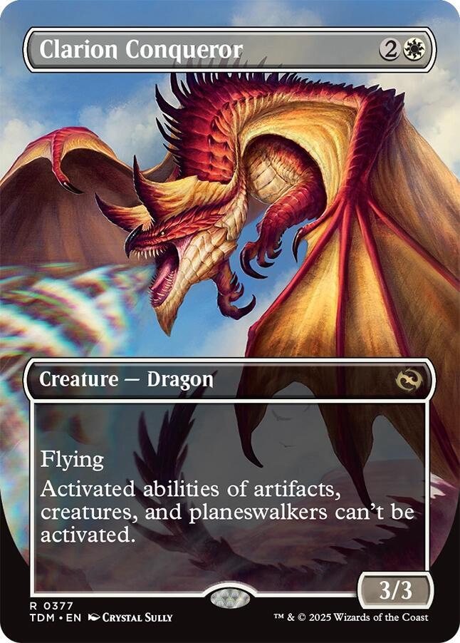 Clarion Conqueror Borderless 377 (Tarkir: Dragonstorm)  - Borderless Foil | Good Games Adelaide SA
