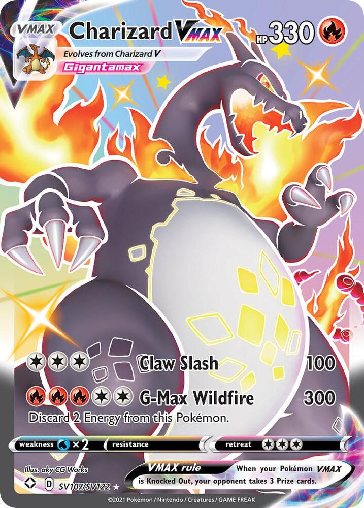 Charizard VMAX SV107/SV122 (Shining Fates: Shiny Vault)  - Holofoil | Good Games Adelaide SA