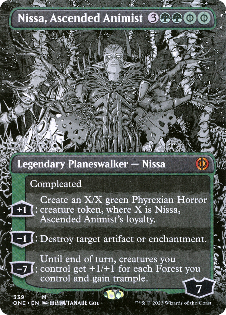 Nissa, Ascended Animist (Borderless Manga) [Phyrexia: All Will Be One] | Good Games Adelaide SA