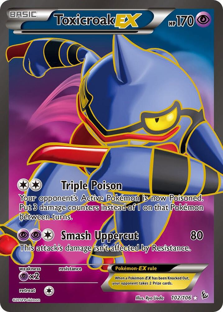Toxicroak EX Full Art 102/106 (XY - Flashfire)  - Holofoil | Good Games Adelaide SA
