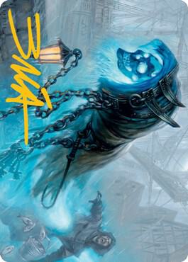 Nebelgast Intruder Art Card Gold Stamped Signature 27 (Art Series: Innistrad: Midnight Hunt)  | Good Games Adelaide SA