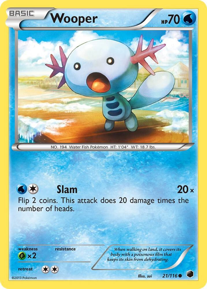 Wooper 21/116 (Plasma Freeze)  - Reverse Holofoil | Good Games Adelaide SA