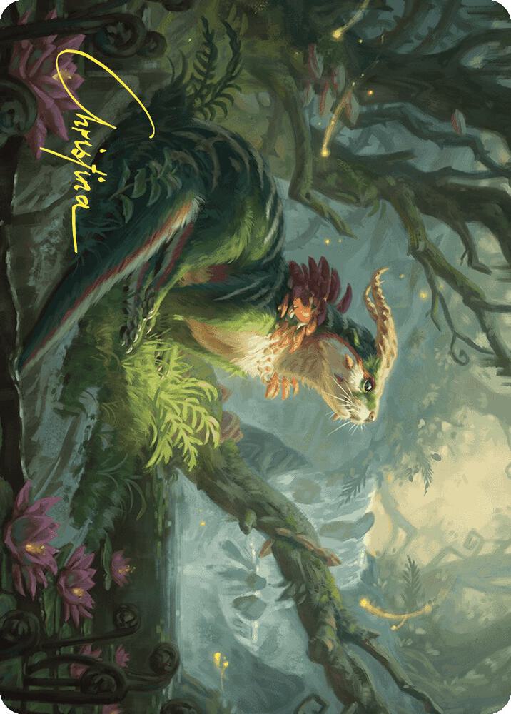 Elusive Otter Art Card Gold Stamped Signature 37 (Art Series: Wilds of Eldraine)  | Good Games Adelaide SA