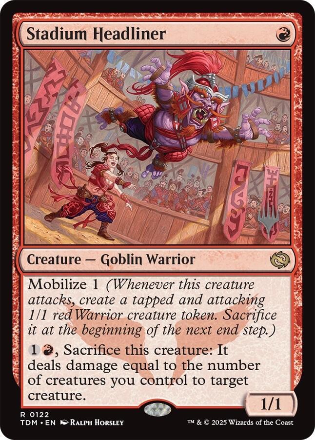 Stadium Headliner 122 (Promo Pack: Tarkir: Dragonstorm)  - Foil | Good Games Adelaide SA