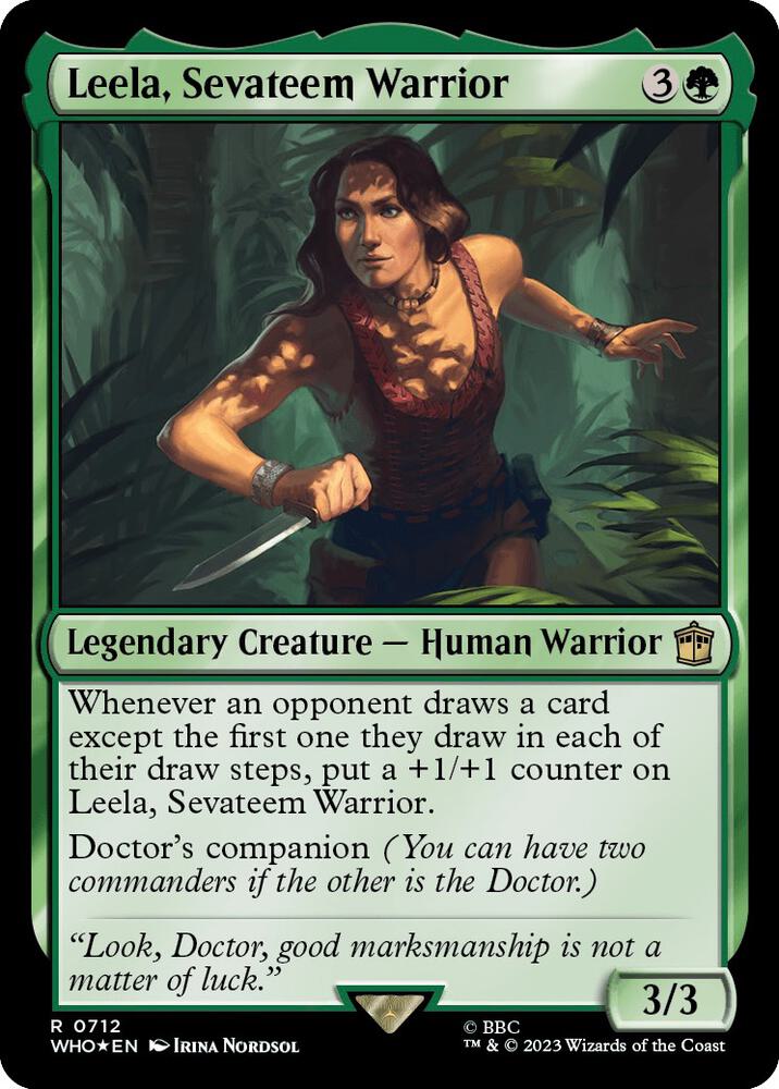 Leela, Sevateem Warrior 712 (Universes Beyond: Doctor Who)  - Foil | Good Games Adelaide SA